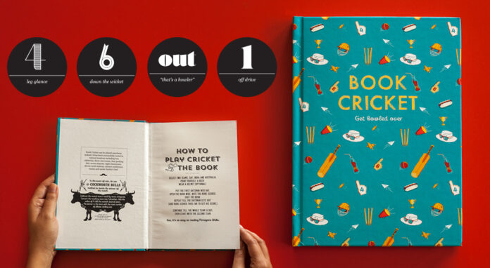 Book cricket illustration